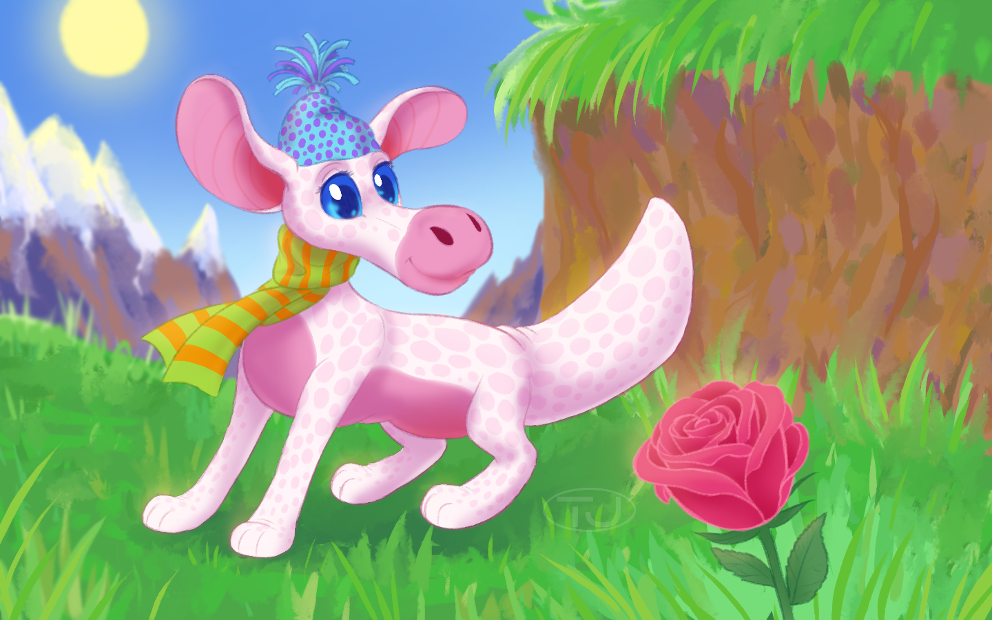 ps childhood art remake: creature and rose